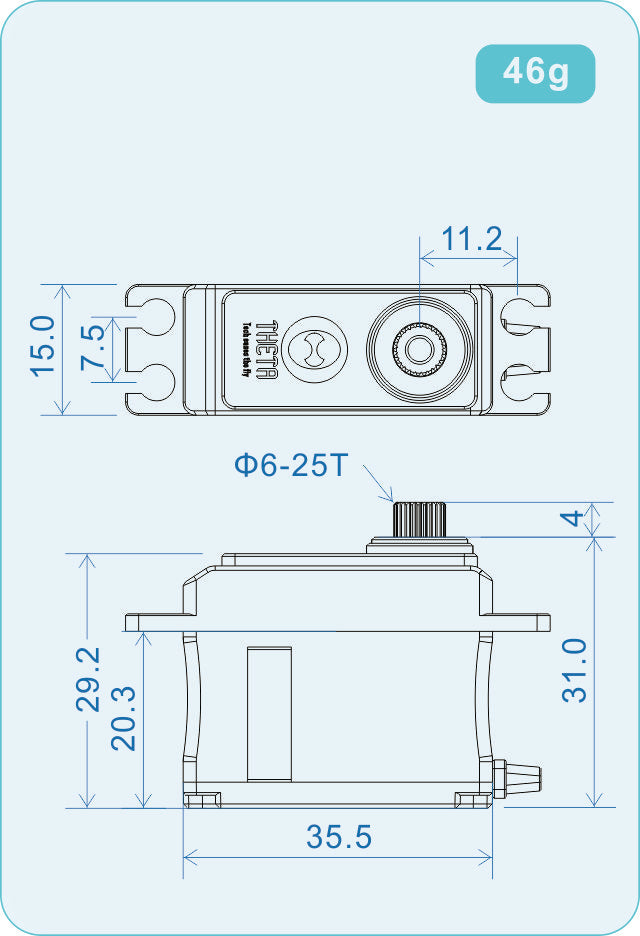 THETA Sabre-C1 NFC HV Mini Brushless Servo