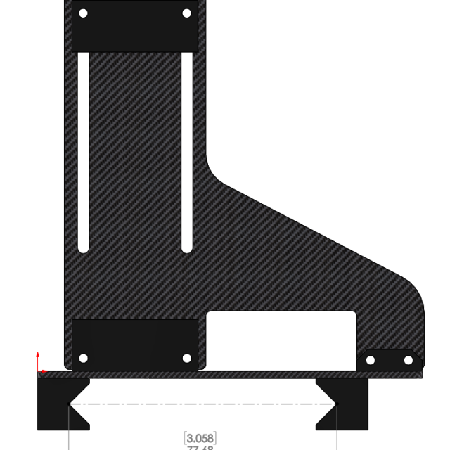 Ultra-High precision carbon fiber Pitch Gage phone holder for the IRCHA RC Heli Toolbox App