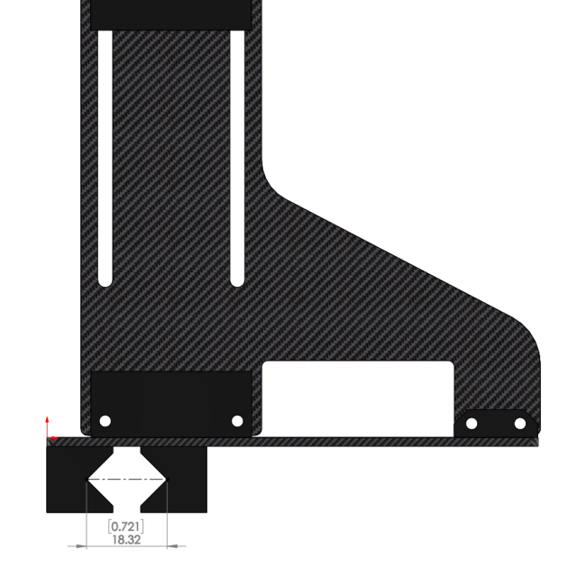 Ultra-High precision carbon fiber Pitch Gage phone holder for the IRCHA RC Heli Toolbox App