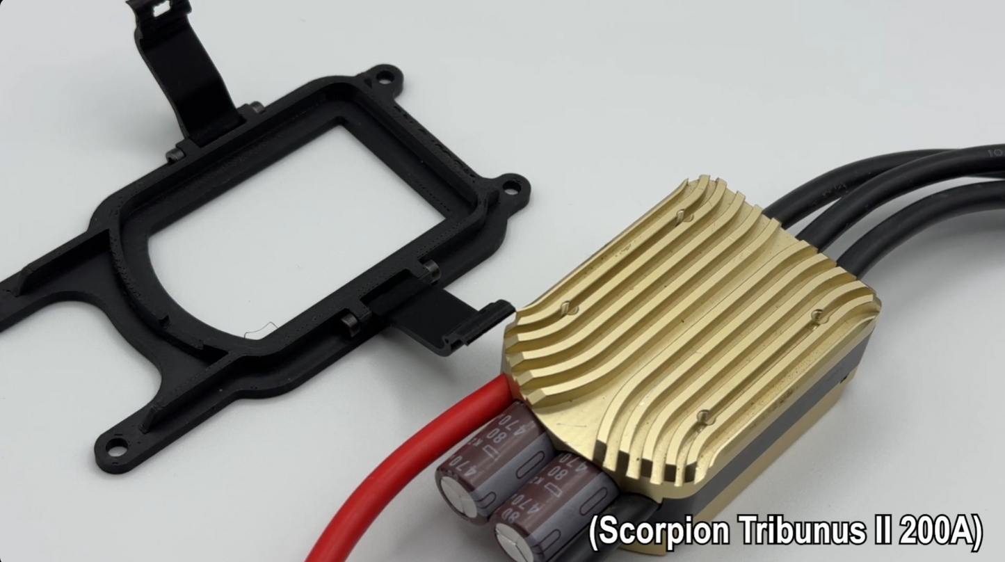 XGuard Scorpion Tribunus II 200A Lightweight ESC Mount with swiveling snap-on holder arms