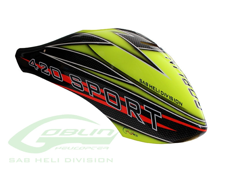 Canomod Airbrush Canopy Yellow/Black - Goblin 420 Sport