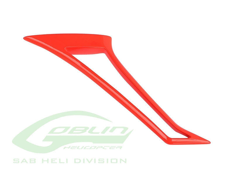 Composite Tail Fin Red - Goblin Urukay Carbon