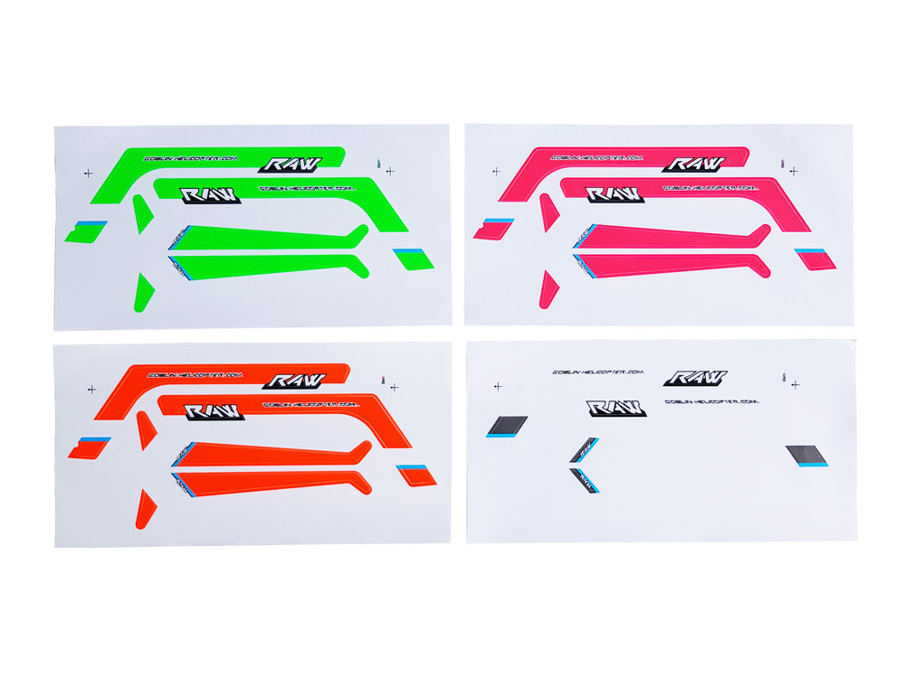 Sticker Set White/Orange/Pink/Green - Raw 500