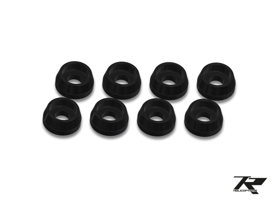 Black anodized washers / 3mm x 8