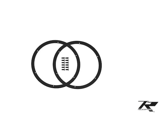 Tail drive pulley guide rings including screws