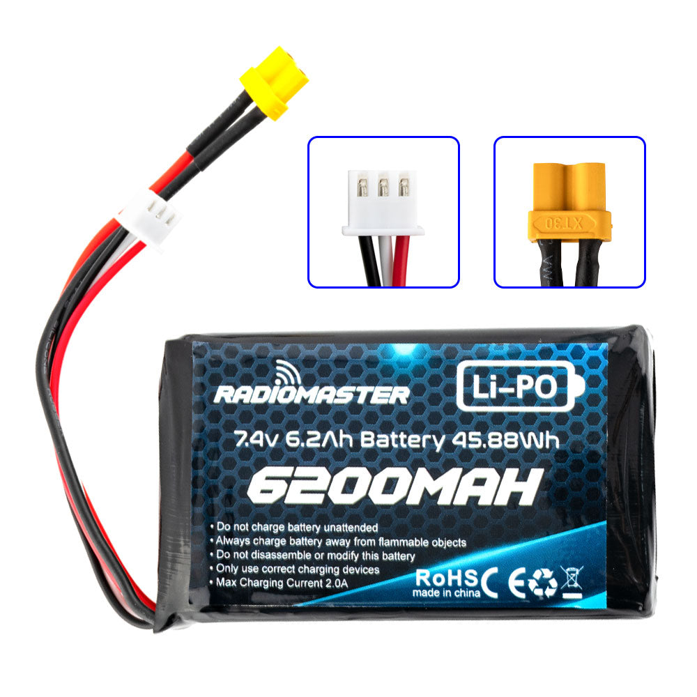 RadioMaster 6200mah 2S Lipo Transmitter Battery