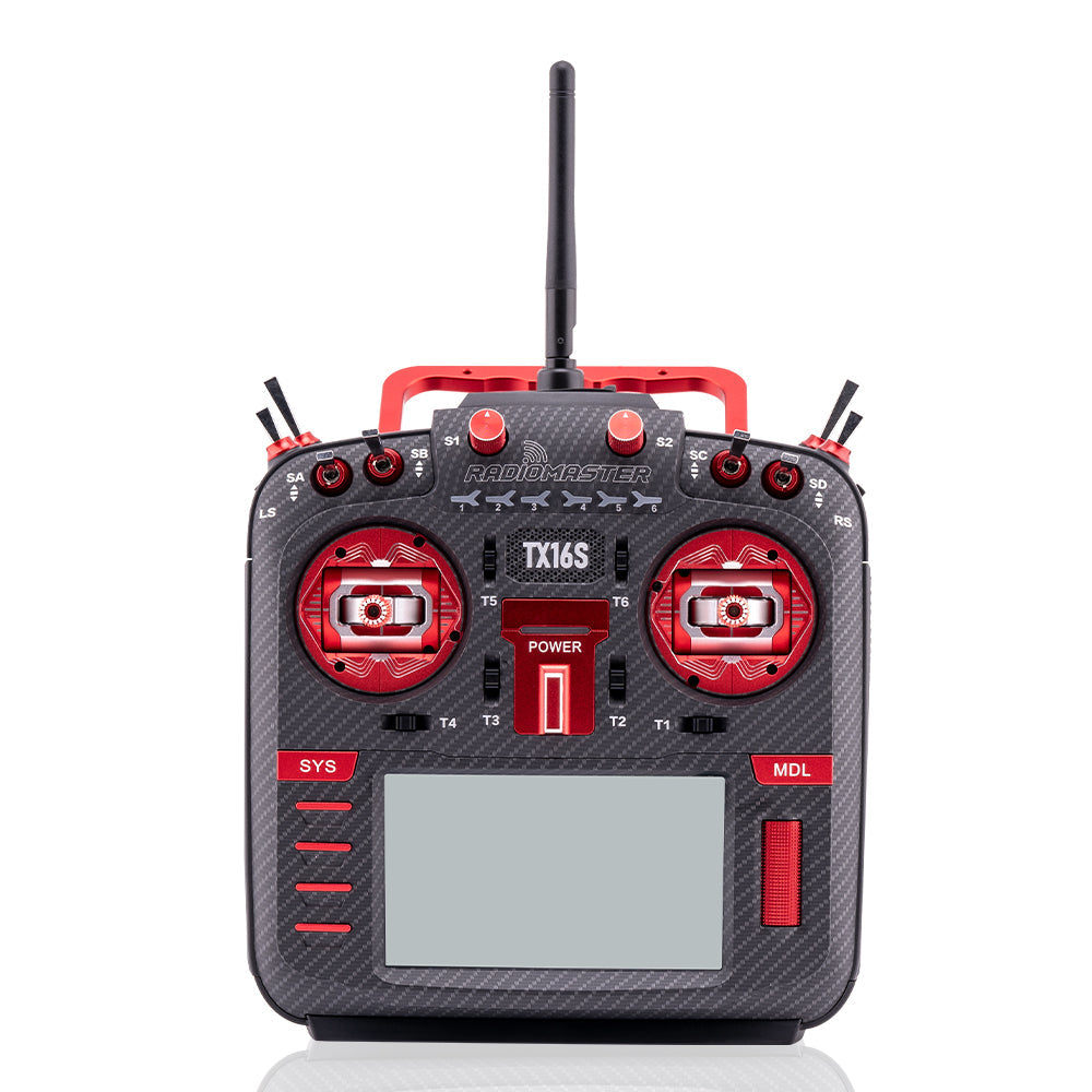 RadioMaster TX16S MKII MAX Radio Controller AG01 V4.0 ELRS Red Carbon